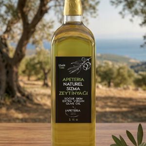 Apeteria 1 lt Cam Şişe Naturel Sızma Soğuk Sıkım Zeytinyağı