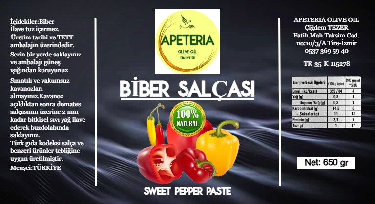 Apeteria 650 gr Biber Salçası - Görsel 3