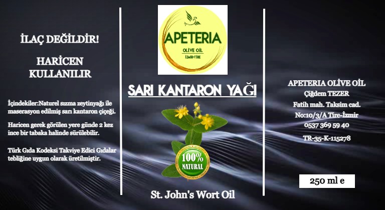 Apeteria 250 ml Doğal Sarı Kantaron Otu Yağı - Görsel 3
